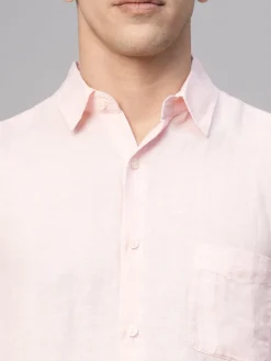 Women Cottonworld 100% Linen Shirts | 100% Linen Shirts^Men's 100% Linen Regular Fit Shirt