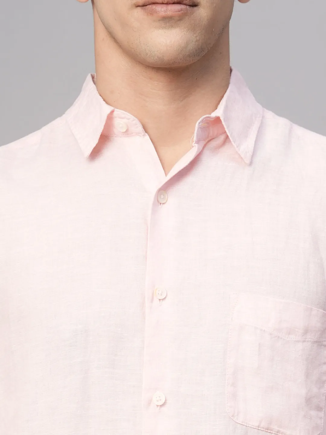 Women Cottonworld 100% Linen Shirts | 100% Linen Shirts^Men's 100% Linen Regular Fit Shirt