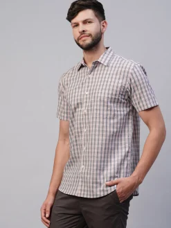 Women Cottonworld Checkered | Checkered^Men's Cotton Regular Fit Checked Shirt