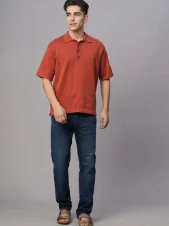Cottonworld Regular Fit | Polo^Men's 100% Cotton Regular Fit Tshirt