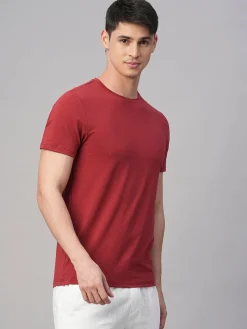 Cottonworld Men | Regular Fit^Men's Cotton Bamboo Elastane Regular Fit Tshirt
