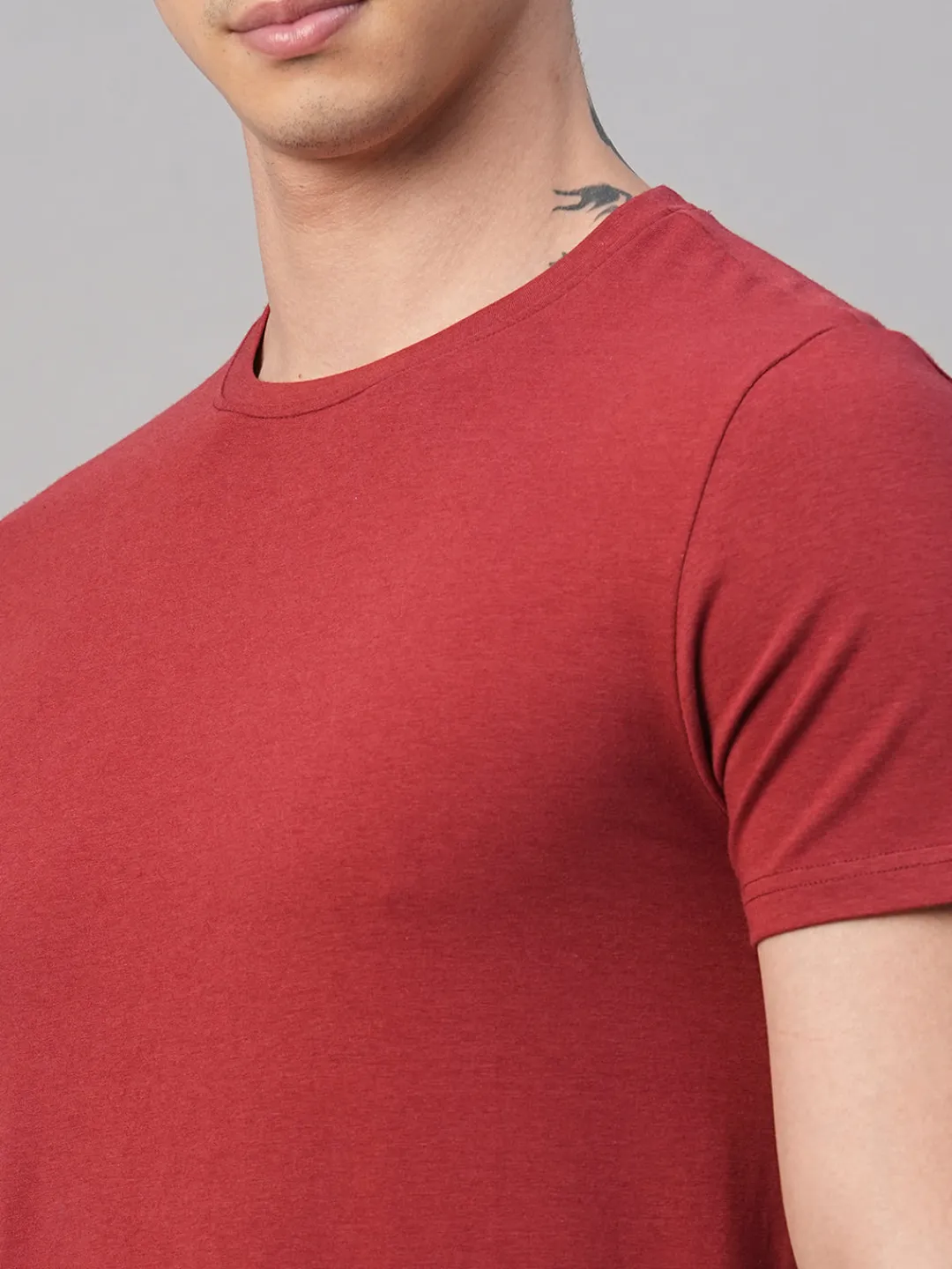 Cottonworld Men | Regular Fit^Men's Cotton Bamboo Elastane Regular Fit Tshirt
