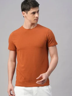 Cottonworld Men | Regular Fit^Men's Cotton Bamboo Elastane Regular Fit Tshirt