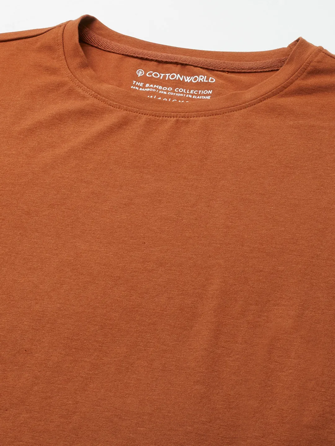 Cottonworld Men | Regular Fit^Men's Cotton Bamboo Elastane Regular Fit Tshirt