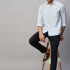Women Cottonworld 100% Linen Shirts | 100% Linen Shirts^Men's 100% Linen Regular Fit Long Sleeved Shirt