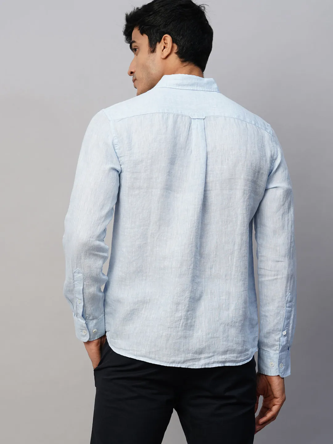 Women Cottonworld 100% Linen Shirts | 100% Linen Shirts^Men's 100% Linen Regular Fit Long Sleeved Shirt