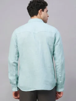Women Cottonworld 100% Linen Shirts | 100% Linen Shirts^Men's 100% Linen Regular Fit Shirt
