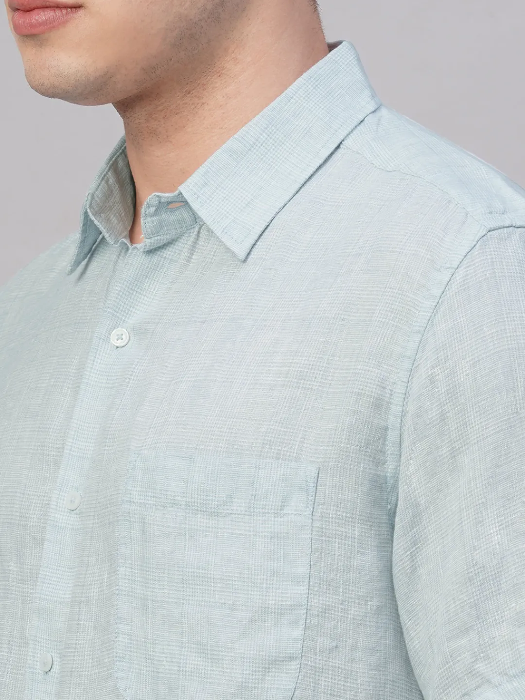 Women Cottonworld 100% Linen Shirts | 100% Linen Shirts^Men's 100% Linen Regular Fit Shirt