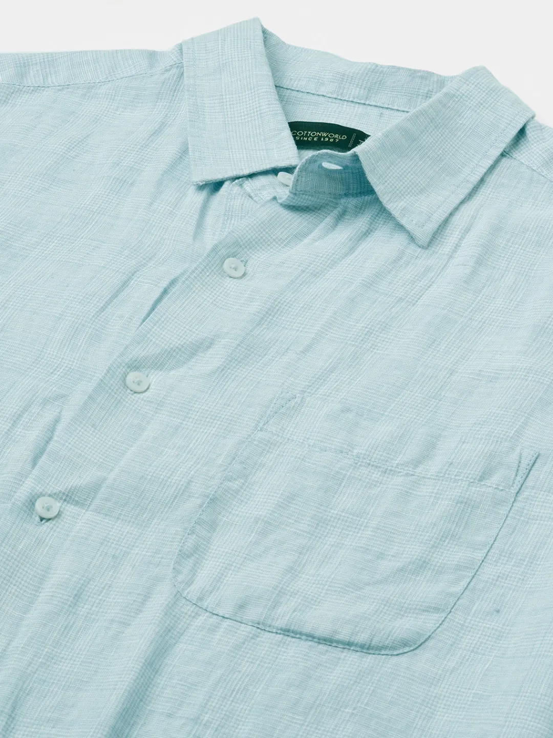 Women Cottonworld 100% Linen Shirts | 100% Linen Shirts^Men's 100% Linen Regular Fit Shirt