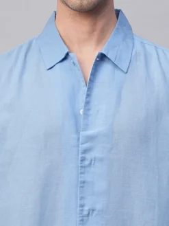 Women Cottonworld Shirts | Shirts^Men's Cotton Linen Regular Fit Summer Shirt