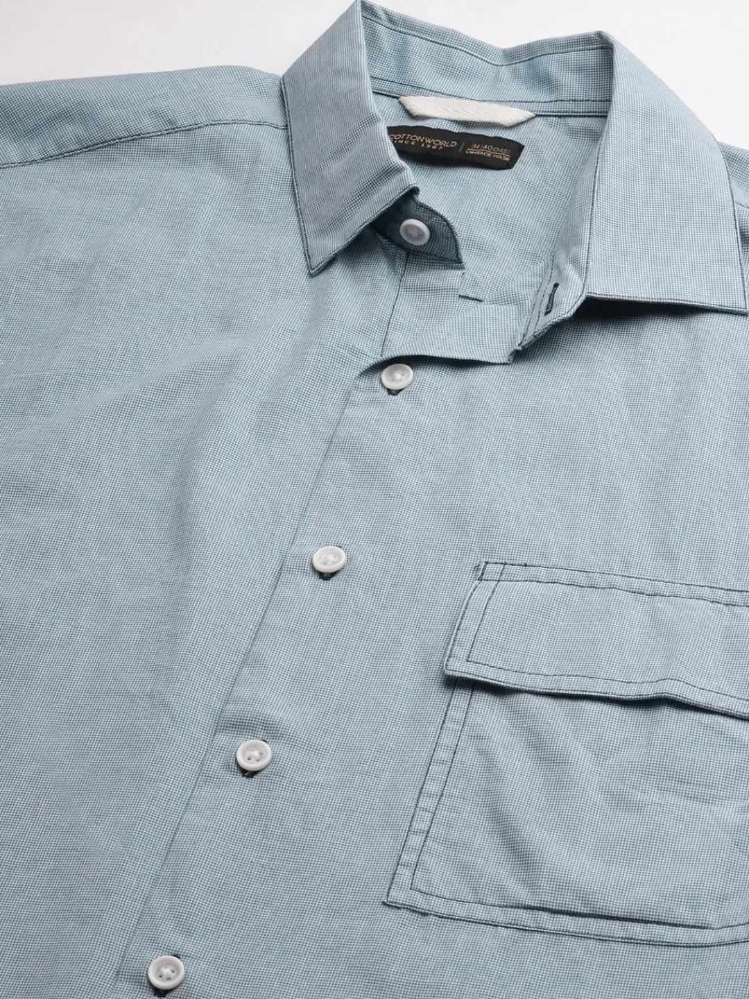 Women Cottonworld Checkered | Checkered^Men's Cotton Regular Fit Checked Shirt