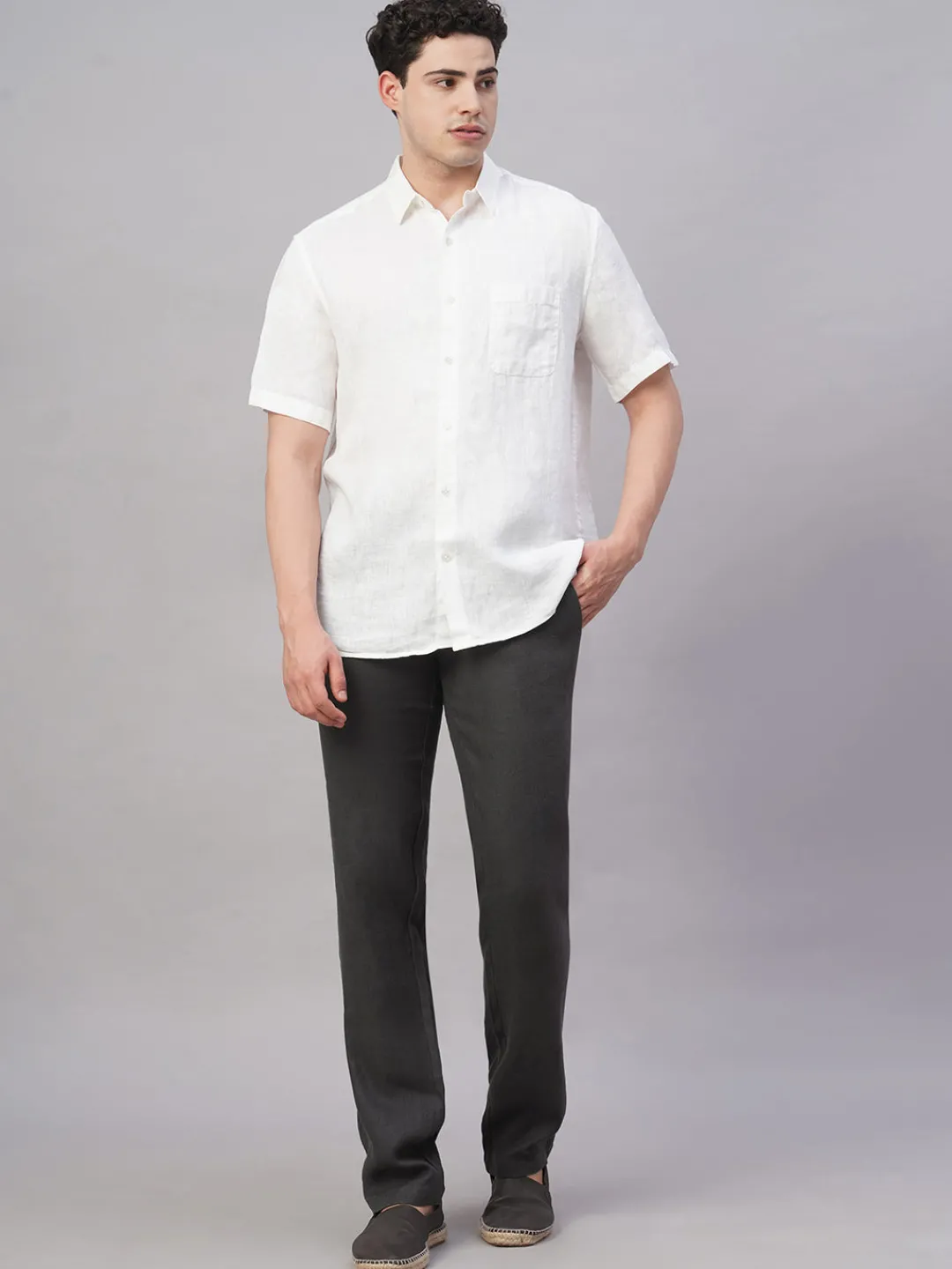 Cottonworld Pants | Pants^Men's 100% Linen Regular Fit Pant