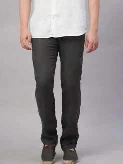 Cottonworld Pants | Pants^Men's 100% Linen Regular Fit Pant
