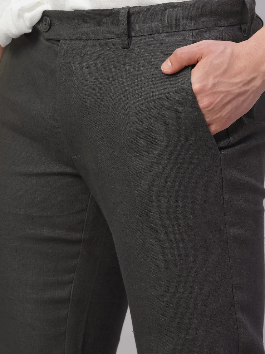 Cottonworld Pants | Pants^Men's 100% Linen Regular Fit Pant