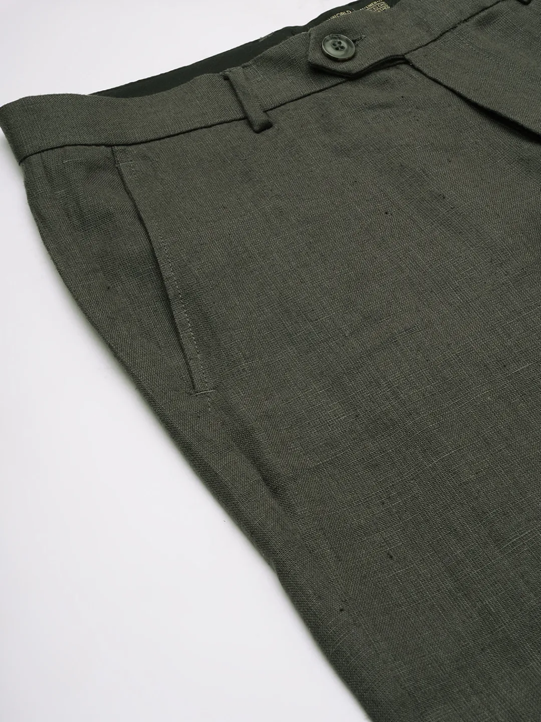 Cottonworld Pants | Pants^Men's Viscose Linen Regular Fit Pant