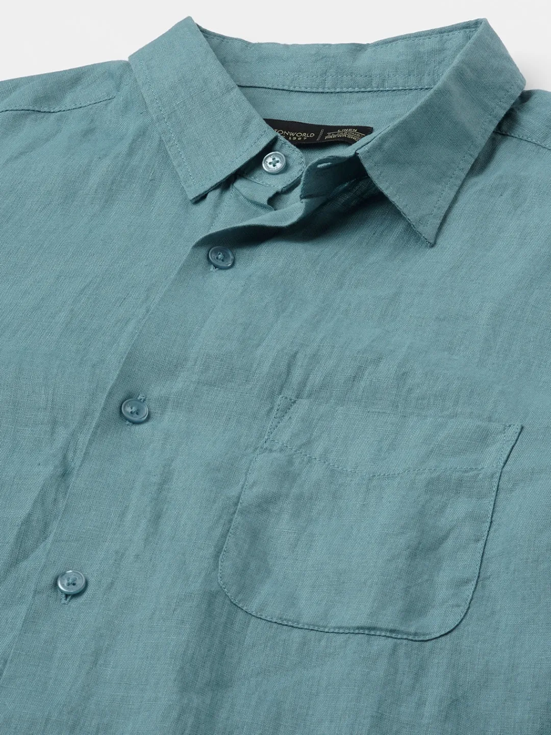 Women Cottonworld 100% Linen Shirts | 100% Linen Shirts^Men's 100% Linen Regular Fit Shirt