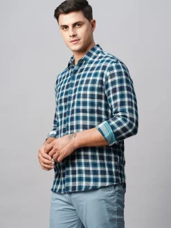 Women Cottonworld Checkered | Checkered^Men's Cotton Regular Fit Checked Shirt