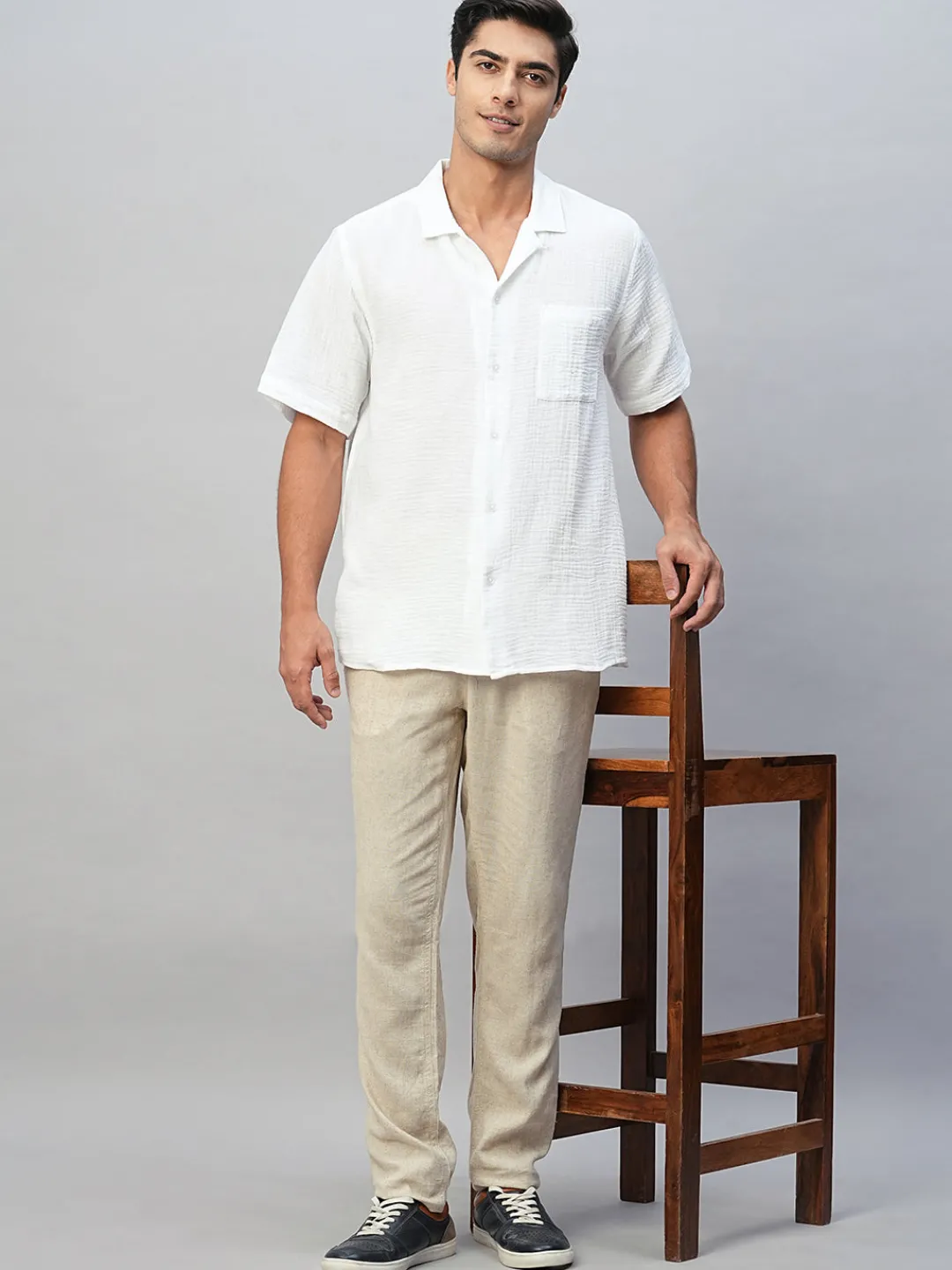 Women Cottonworld Solid | Solid^Men's 100% Cotton Regular Fit Shirt