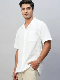 Women Cottonworld Solid | Solid^Men's 100% Cotton Regular Fit Shirt