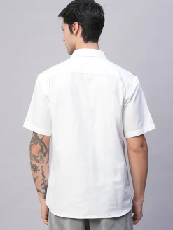 Women Cottonworld Solid | Solid^Men's 100% Cotton Regular Fit 2 Pocket Western Yoke Shirt