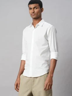 Women Cottonworld Solid | Solid^Men's 100% Cotton Slim Fit Shirt