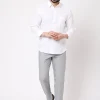 Women Cottonworld White Linen Shirts | 100% Linen Shirts^Men's 100% Linen Regular Fit Shirt