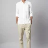 Women Cottonworld White Linen Shirts | 100% Linen Shirts^Men's 100% Linen Regular Fit Shirt