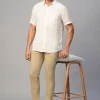 Women Cottonworld 100% Linen Shirts | 100% Linen Shirts^Men's 100% Linen Regular Fit Checked Shirt