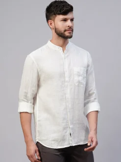 Women Cottonworld 100% Linen Shirts | 100% Linen Shirts^Men's 100% Linen Regular Fit Shirt