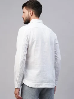 Women Cottonworld 100% Linen Shirts | 100% Linen Shirts^Men's 100% Linen Regular Fit Kurta Shirt