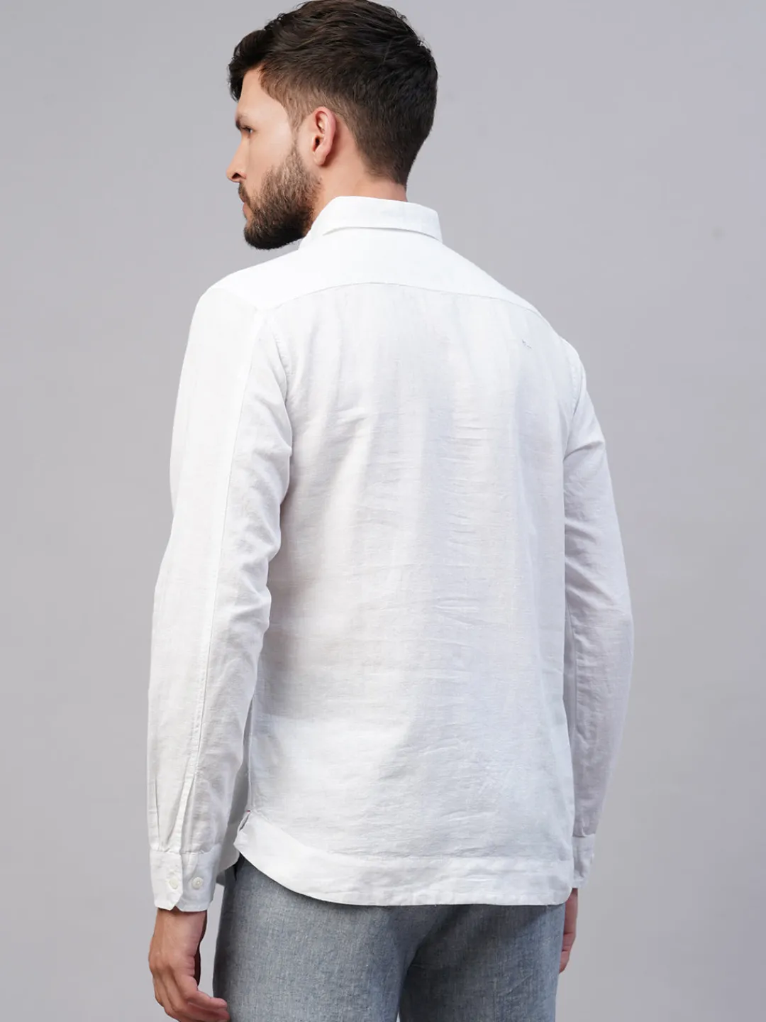 Women Cottonworld 100% Linen Shirts | 100% Linen Shirts^Men's 100% Linen Regular Fit Kurta Shirt