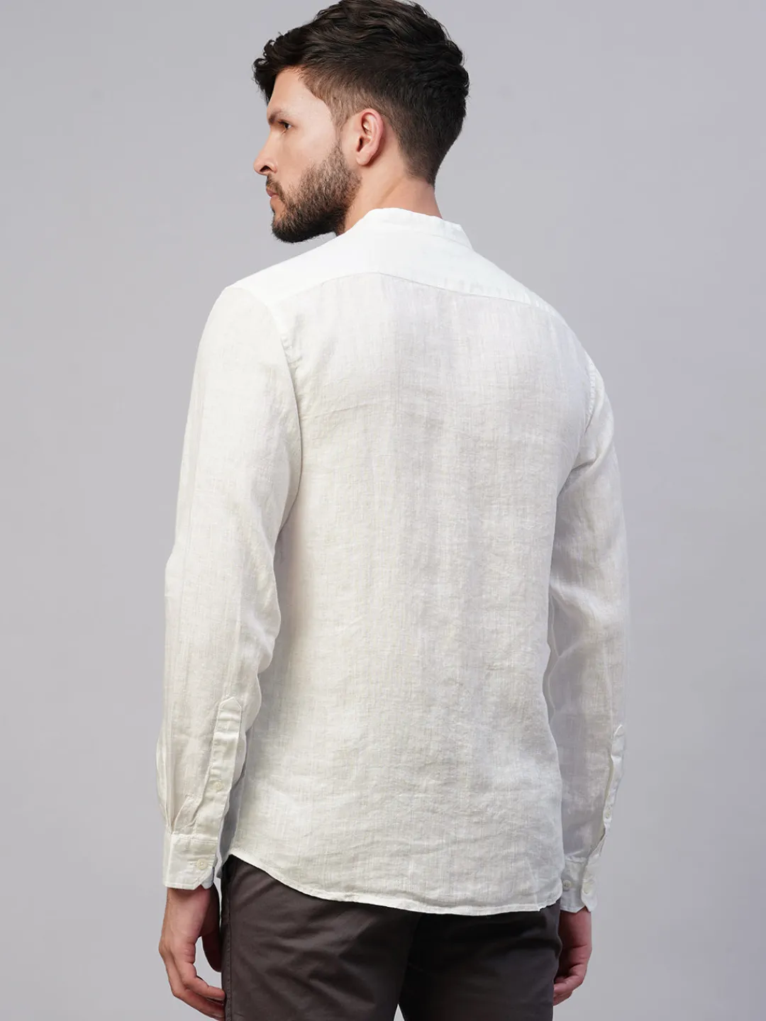 Women Cottonworld 100% Linen Shirts | 100% Linen Shirts^Men's 100% Linen Regular Fit Shirt