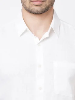 Women Cottonworld 100% Linen Shirts | 100% Linen Shirts^Men's 100% Linen Regular Fit Shirt