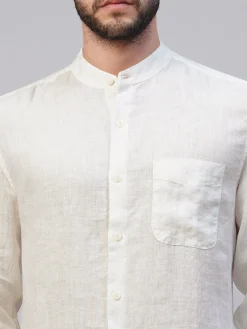 Women Cottonworld 100% Linen Shirts | 100% Linen Shirts^Men's 100% Linen Regular Fit Shirt