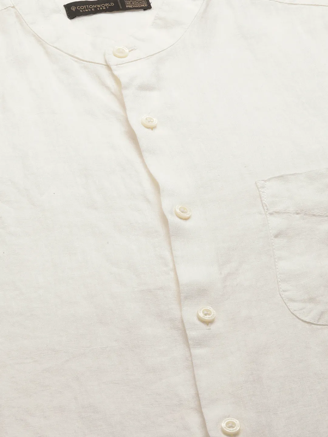 Women Cottonworld 100% Linen Shirts | 100% Linen Shirts^Men's 100% Linen Regular Fit Shirt