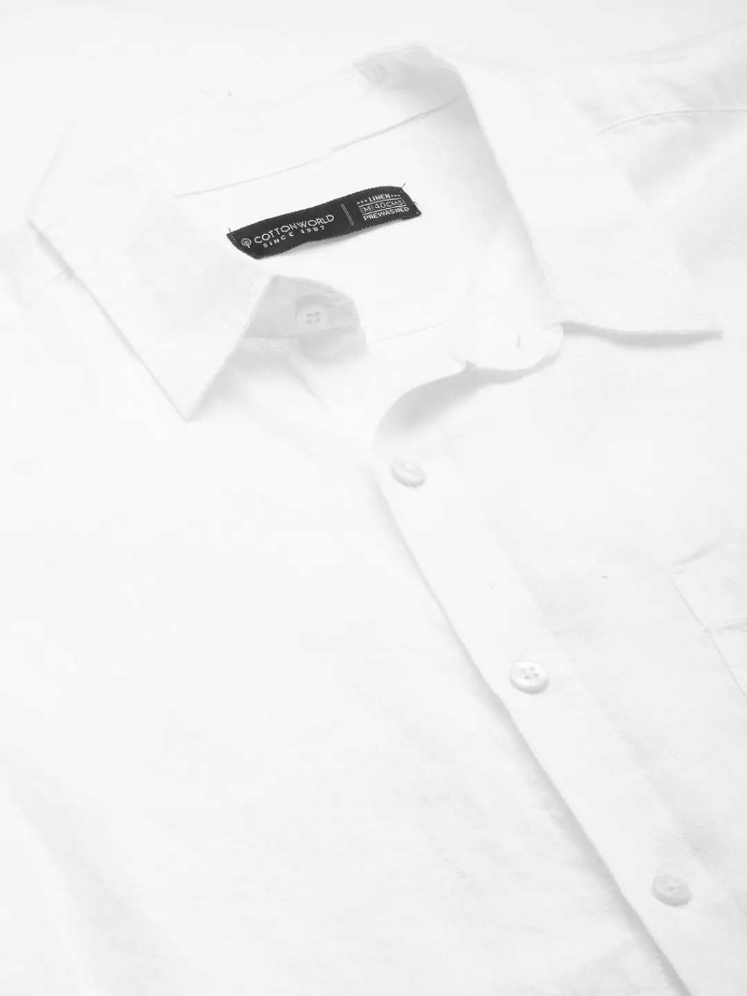 Women Cottonworld 100% Linen Shirts | 100% Linen Shirts^Men's 100% Linen Regular Fit Shirt