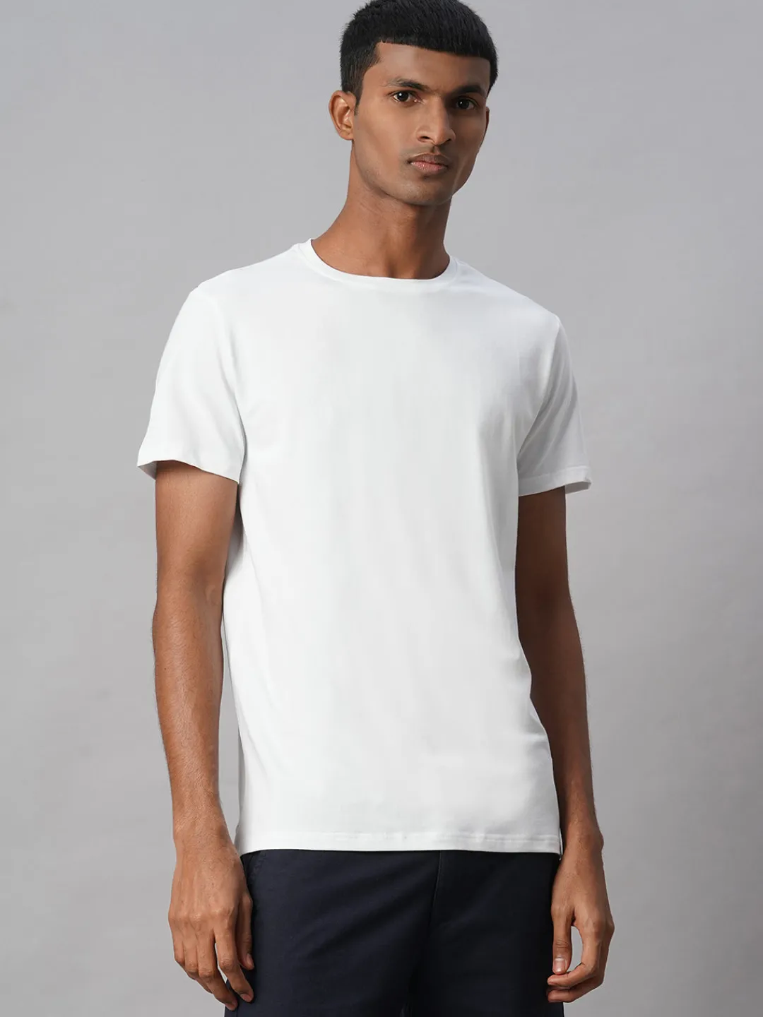 Cottonworld Men | Regular Fit^Men's Cotton Bamboo Elastane Regular Fit Tshirt