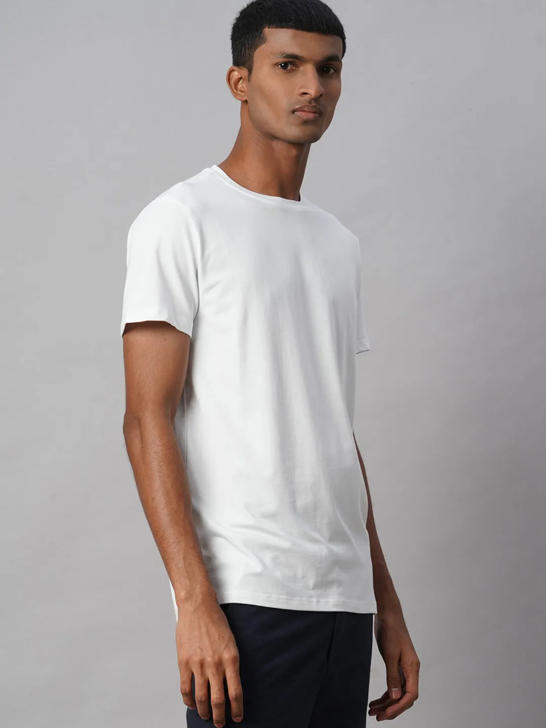 Cottonworld Men | Regular Fit^Men's Cotton Bamboo Elastane Regular Fit Tshirt