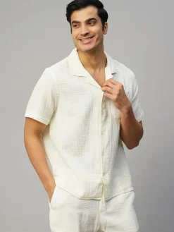 Women Cottonworld Solid | Solid^Men's Cotton Loose Fit Shirt