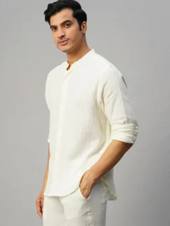 Women Cottonworld Solid | Solid^Men's Cotton Loose Fit Shirt