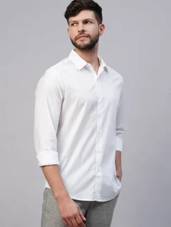 Women Cottonworld Solid | Solid^Men's Cotton Slim Fit shirt