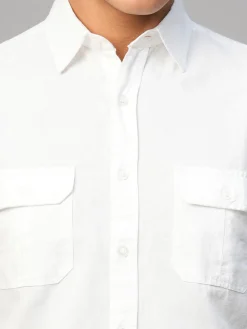 Women Cottonworld Shirts | Shirts^Men's Linen Cotton Regular Fit Shirt