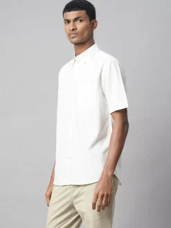 Women Cottonworld Solid | Solid^Men's Oxford 100% Cotton Regular Fit Shirt