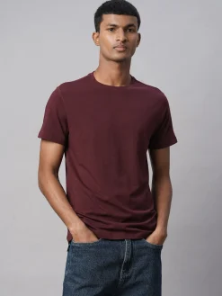 Cottonworld Men | Regular Fit^Men's Cotton Bamboo Elastane Regular Fit Tshirt