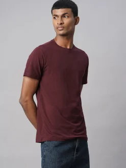 Cottonworld Men | Regular Fit^Men's Cotton Bamboo Elastane Regular Fit Tshirt