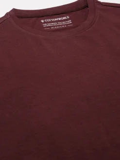 Cottonworld Men | Regular Fit^Men's Cotton Bamboo Elastane Regular Fit Tshirt