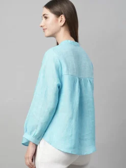 Women Cottonworld Tops & Shirts | Tops & Shirts^Women's Linen Regular Fit Blouse