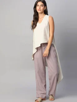 Women Cottonworld Tops & Shirts | Tops & Shirts^Women's 100% Linen Regular Fit Blouse