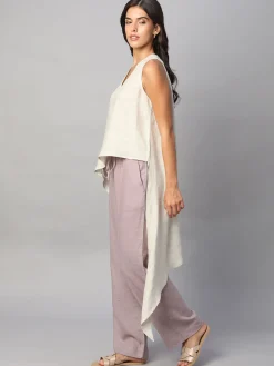 Women Cottonworld Tops & Shirts | Tops & Shirts^Women's 100% Linen Regular Fit Blouse