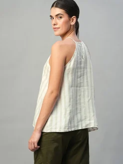 Women Cottonworld Tops & Shirts | Tops & Shirts^Women's 100% Linen Regular Fit Blouse
